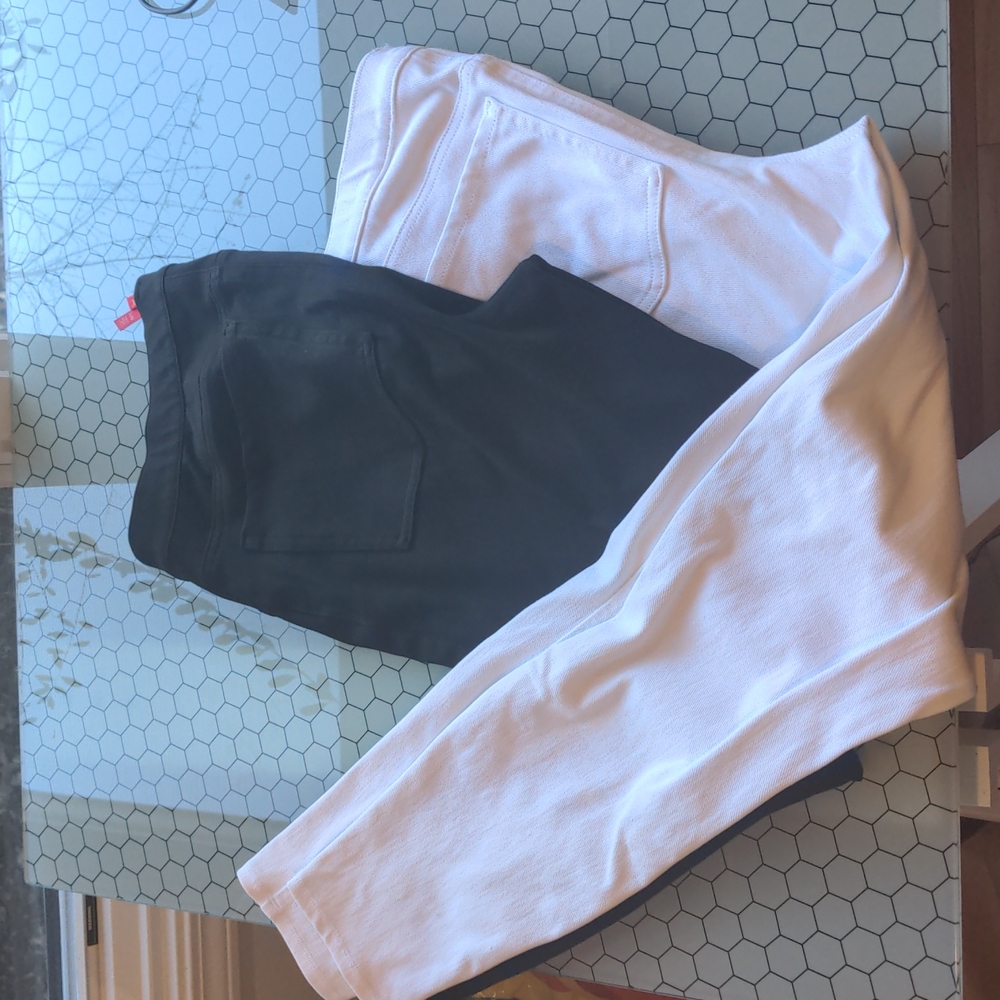 BOGO! Spanx Jean-ish Leggings in black and white